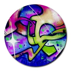 Graffity 8  Mouse Pad (round) by Siebenhuehner