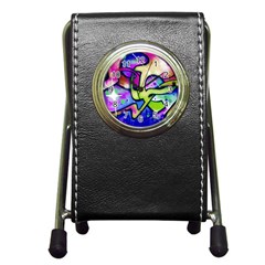 Graffity Stationery Holder Clock by Siebenhuehner