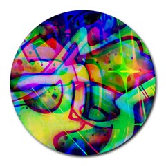 Graffity 8  Mouse Pad (round) by Siebenhuehner