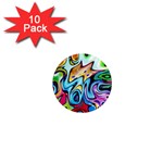 Graffity 1  Mini Button Magnet (10 pack) Front