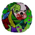 Pug 18  Premium Round Cushion  Front