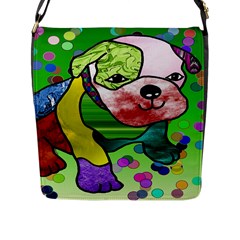 Pug Flap Closure Messenger Bag (large) by Siebenhuehner