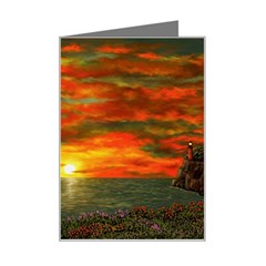 Alyssa s Sunset By Ave Hurley Artrevu - Mini Greeting Card by ArtRave2