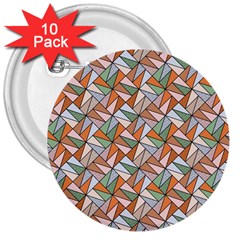 Allover Graphic Brown 3  Button (10 Pack) by ImpressiveMoments