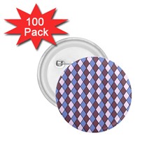 Allover Graphic Blue Brown 1 75  Button (100 Pack) by ImpressiveMoments