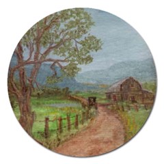  amish Buggy Going Home  By Ave Hurley Of Artrevu   Magnet 5  (round) by ArtRave2