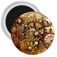 Steampunk 3  Button Magnet by Ancello