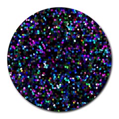 Glitter 1 8  Mouse Pad (round) by MedusArt