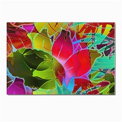 Floral Abstract 1 Postcards 5  X 7  (10 Pack) by MedusArt