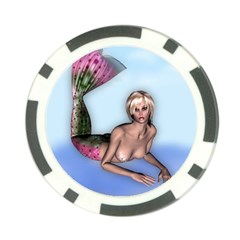 Mermaid On The Beach Poker Chip (10 Pack) by goldenjackal