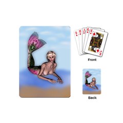 Mermaid On The Beach Playing Cards (mini) by goldenjackal