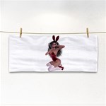 Miss Bunny in red lingerie Hand Towel Front