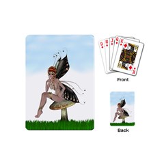 Fairy Sitting On A Mushroom Playing Cards (mini) by goldenjackal