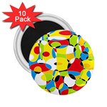 Interlocking Circles 2.25  Button Magnet (10 pack) Front