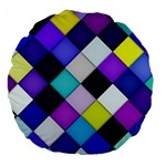 Quilted with halftone 18  Premium Round Cushion  Front