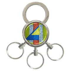 Abstract 3-ring Key Chain by Siebenhuehner