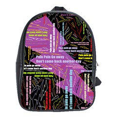 Pain Pain Go Away School Bag (xl) by FunWithFibro