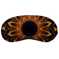 Yellow Purple Lotus Mandala Sleeping Mask by Zandiepants