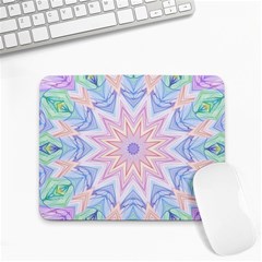 Soft Rainbow Star Mandala Small Mouse Pad (rectangle) by Zandiepants