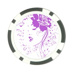 Purple Woman Of Chronic Pain Poker Chip by FunWithFibro