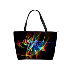 Aurora Ribbons, Abstract Rainbow Veils  Large Shoulder Bag by DianeClancy