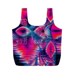 Cosmic Heart Of Fire, Abstract Crystal Palace Reusable Bag (m) by DianeClancy