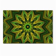 Woven Jungle Leaves Mandala Postcard 4 x 6  (10 Pack) by Zandiepants