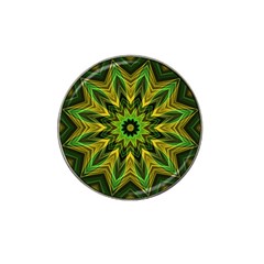 Woven Jungle Leaves Mandala Golf Ball Marker (for Hat Clip) by Zandiepants