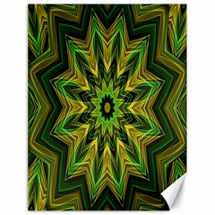 Woven Jungle Leaves Mandala Canvas 18  X 24  (unframed) by Zandiepants