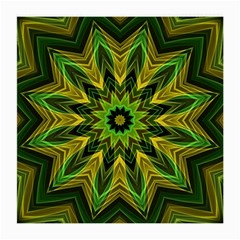 Woven Jungle Leaves Mandala Glasses Cloth (medium, Two Sided) by Zandiepants