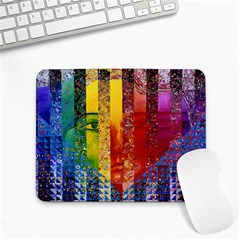 Conundrum I, Abstract Rainbow Woman Goddess  Small Mouse Pad (rectangle) by DianeClancy