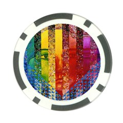 Conundrum I, Abstract Rainbow Woman Goddess  Poker Chip (10 Pack) by DianeClancy