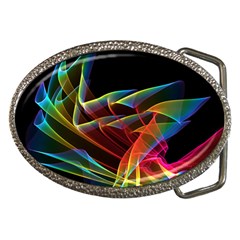 Dancing Northern Lights, Abstract Summer Sky  Belt Buckle (oval) by DianeClancy