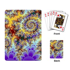 Desert Winds, Abstract Gold Purple Cactus  Playing Cards Single Design by DianeClancy