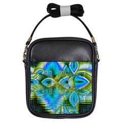 Mystical Spring, Abstract Crystal Renewal Girl s Sling Bag by DianeClancy