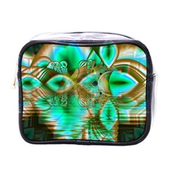 Spring Leaves, Abstract Crystal Flower Garden Mini Travel Toiletry Bag (one Side) by DianeClancy