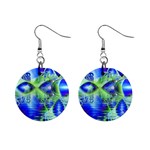 Irish Dream Under Abstract Cobalt Blue Skies Mini Button Earrings Front