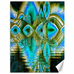 Crystal Gold Peacock, Abstract Mystical Lake Canvas 36  X 48  (unframed) by DianeClancy