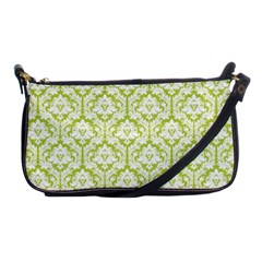 Spring Green Damask Pattern Shoulder Clutch Bag by Zandiepants