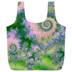 Rose Apple Green Dreams, Abstract Water Garden Reusable Bag (xl) by DianeClancy