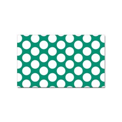 Emerald Green Polkadot Sticker 100 Pack (rectangle) by Zandiepants