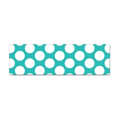 Turquoise Polkadot Pattern Bumper Sticker by Zandiepants