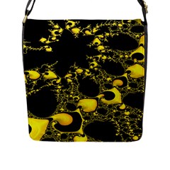 Special Fractal 04 Yellow Flap Closure Messenger Bag (large) by ImpressiveMoments