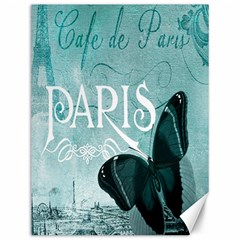 Paris Butterfly Canvas 12  X 16  (unframed) by zenandchic