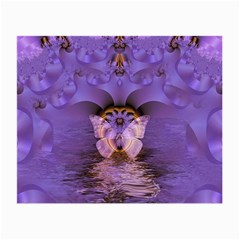 Artsy Purple Awareness Butterfly Glasses Cloth (small) by FunWithFibro