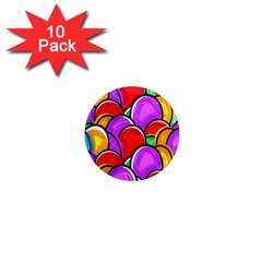 Colored Easter Eggs 1  Mini Button Magnet (10 Pack) by StuffOrSomething