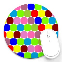 Color 8  Mouse Pad (round) by Siebenhuehner