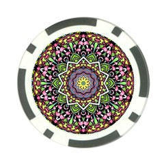 Psychedelic Leaves Mandala Poker Chip (10 Pack) by Zandiepants