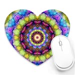 Rainbow Glass Mouse Pad (Heart) Front