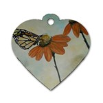 Monarch Dog Tag Heart (Two Sided) Back